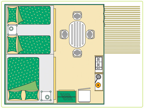 Plan d'un bengali : Camping de Castres